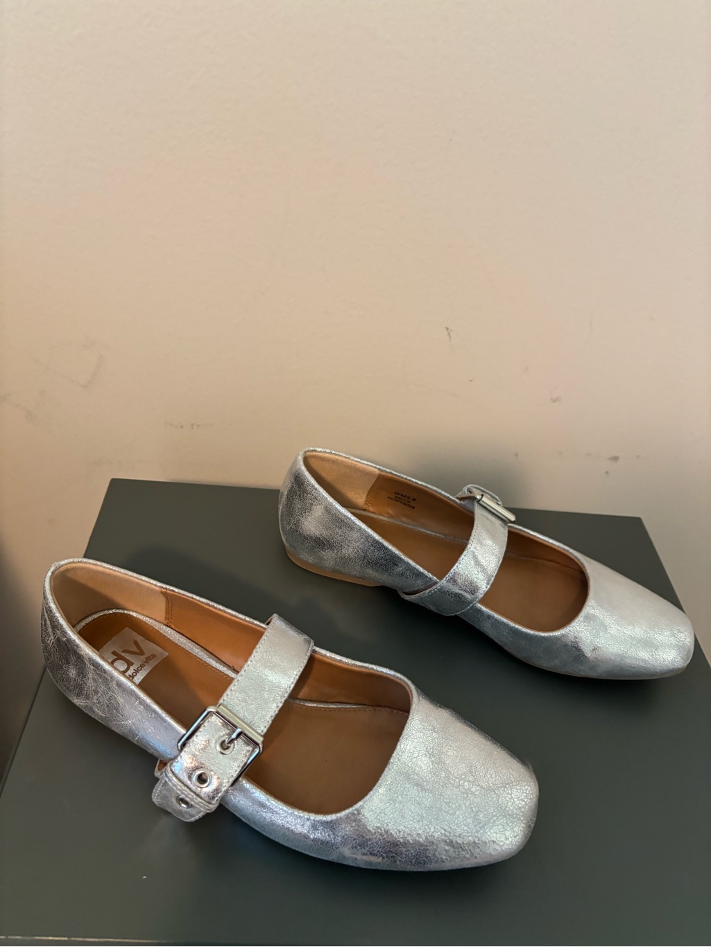 Dolce Vita Marcelo Mellie Silver Ballet Flat Mary Jane, Silver, Us Size 8